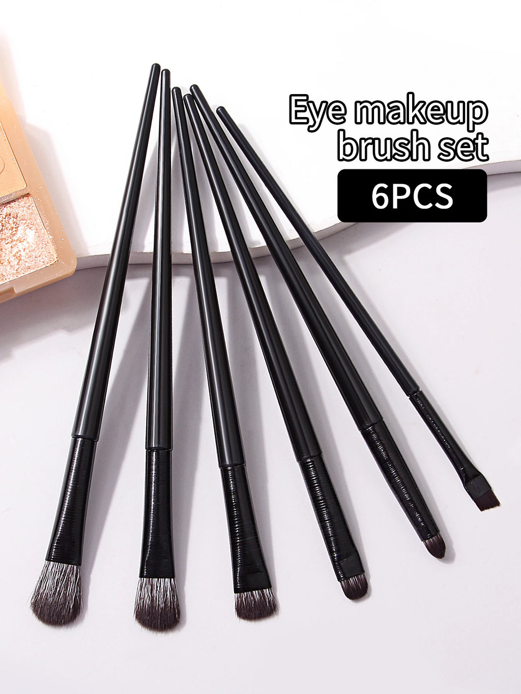 6-Piece Eye Makeup Brush Set – Eyeshadow, Liner & Brow Eye Makeup Brushes Nixie