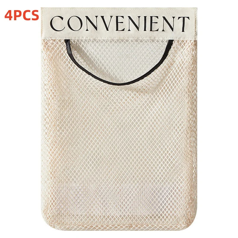 Wall Mount Mesh Bag Organizer & Grocery Bag Dispenser 1/4PCS Bag Dispenser Organizer Nixie 4PCS