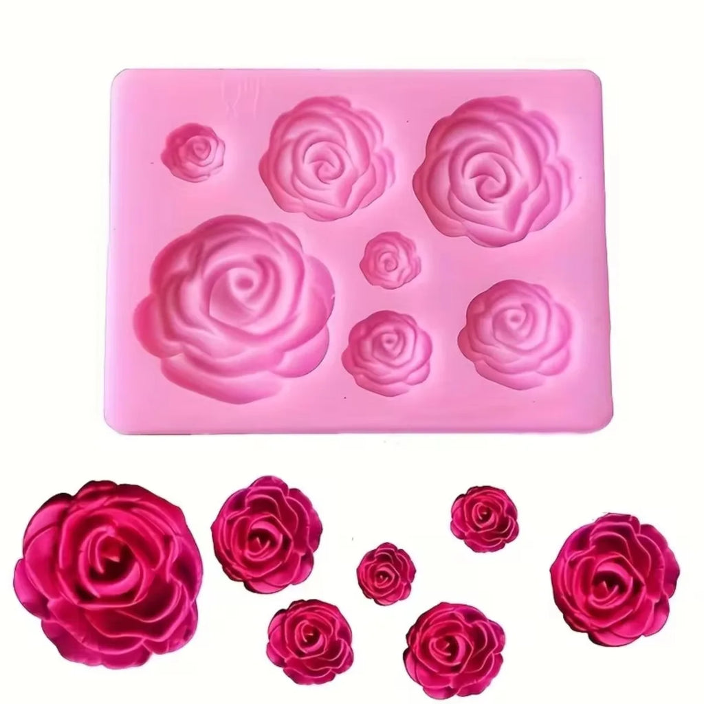 Rose Flower Silicone Mold – Chocolate, Cake & Candy Baking Tool