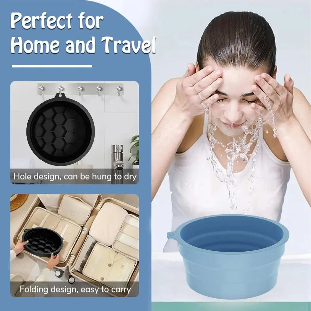 Foldable Silicone Face Ice Bath Bowl with Built-In Ice Tray Facial Ice Bath Bowl Nixie