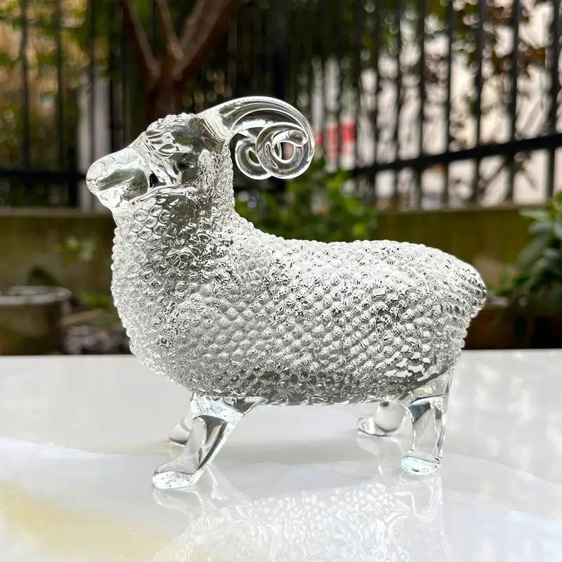 Crystal Sheep Figurine 2027 Zodiac Statue Home Décor Ornament Zodiac Figurine Nixie