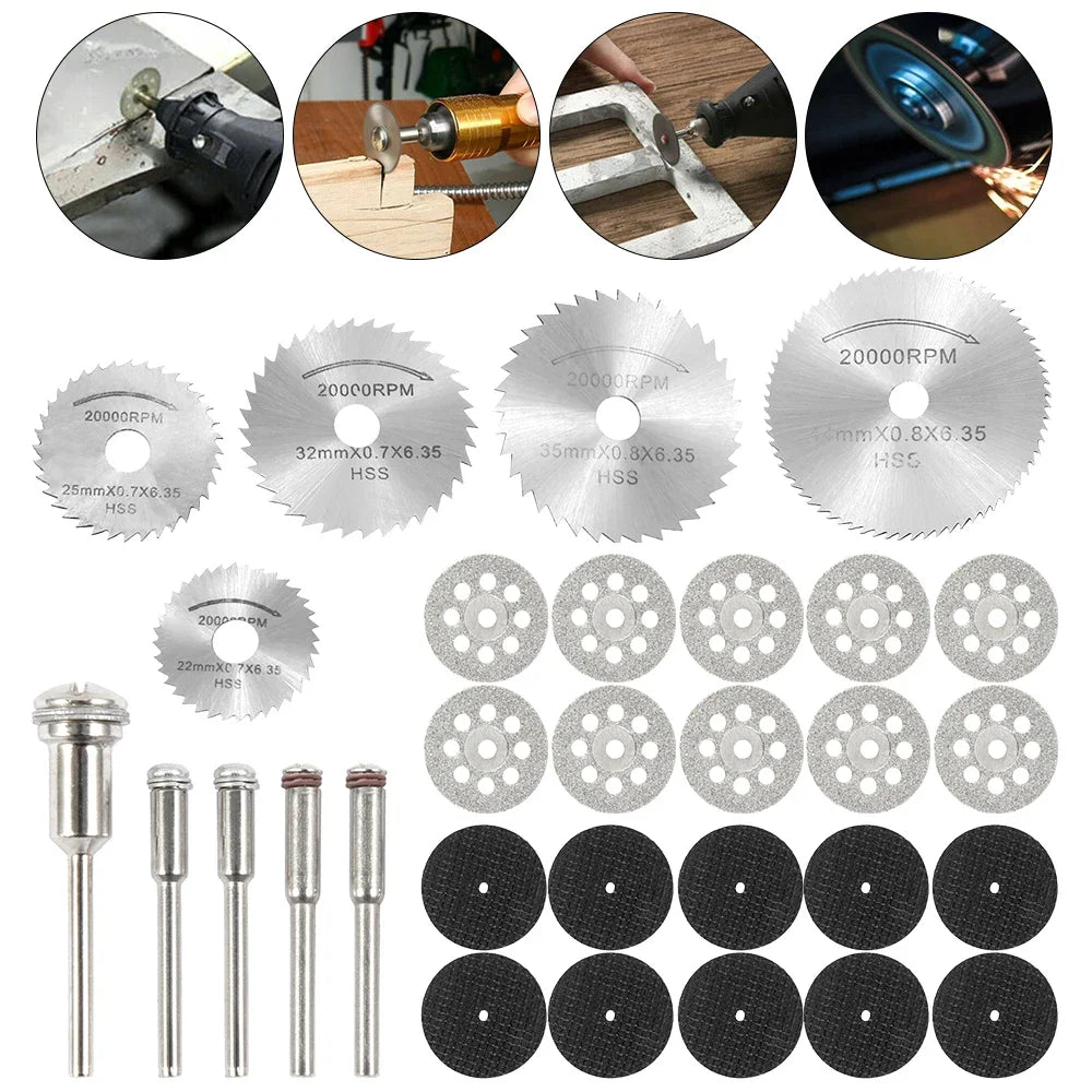Mini Circular Saw Blade Set – Diamond Cutting & Grinding Discs Rotary Tool Blade Set Nixie