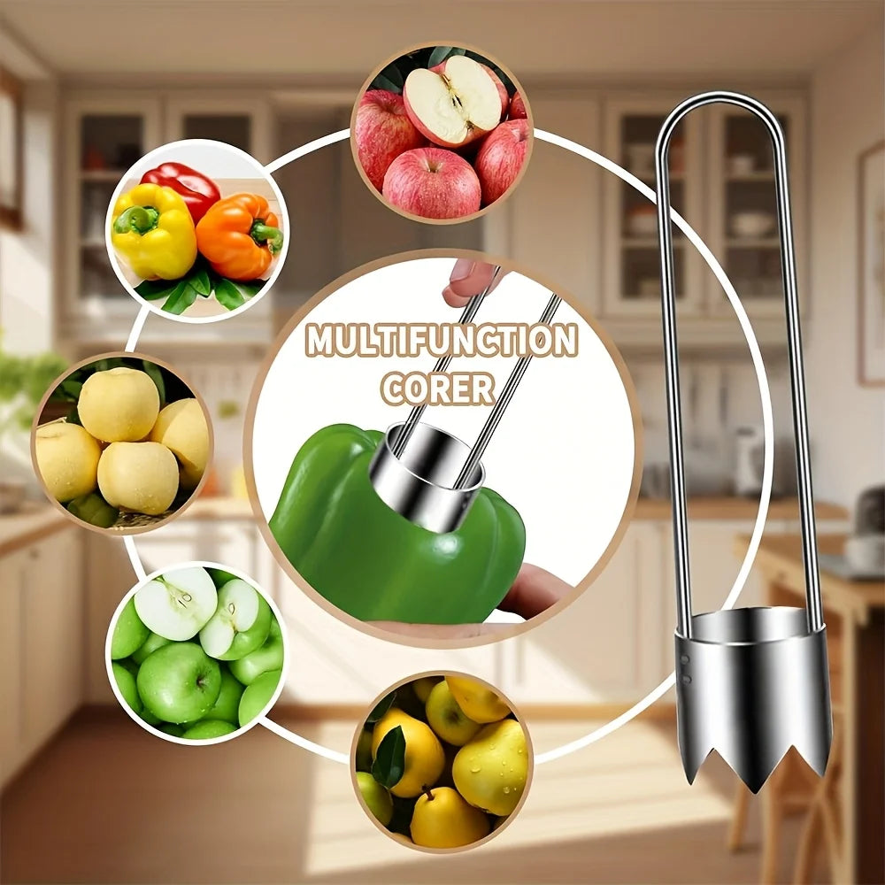 Stainless Steel Fruit & Vegetable Corer Tool – 1/2/3pcs