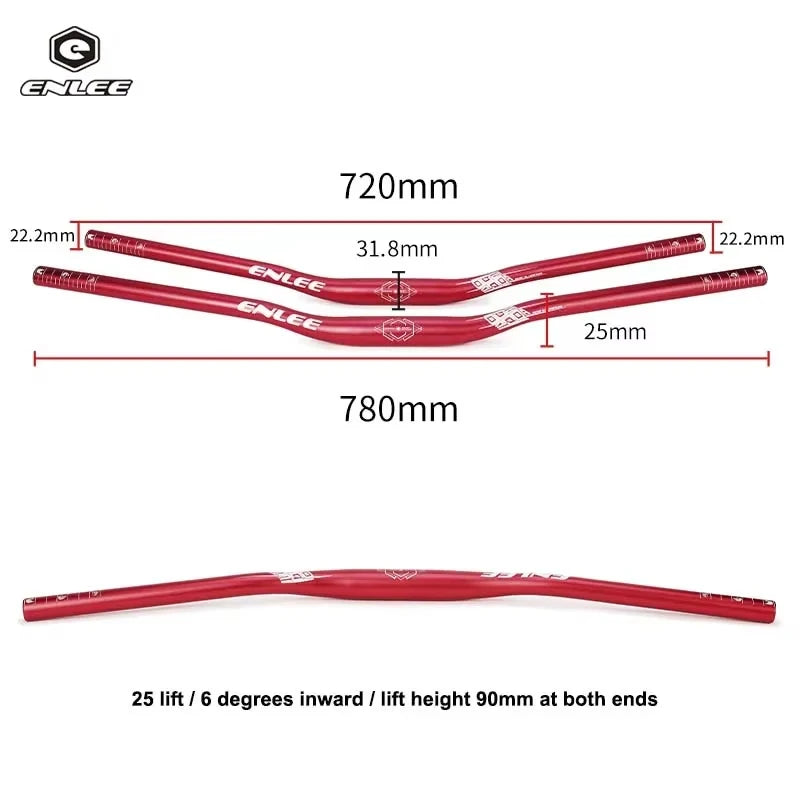ENLEE MTB Handlebar 720mm 780mm 3D Forged Aluminum Alloy Bar MTB Handlebar Nixie