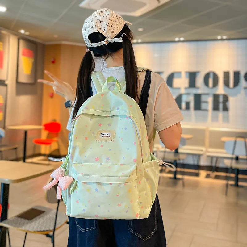 Cute Lightweight College Backpack for Teen Girls – Stylish Nylon Girls School Backpack Nixie