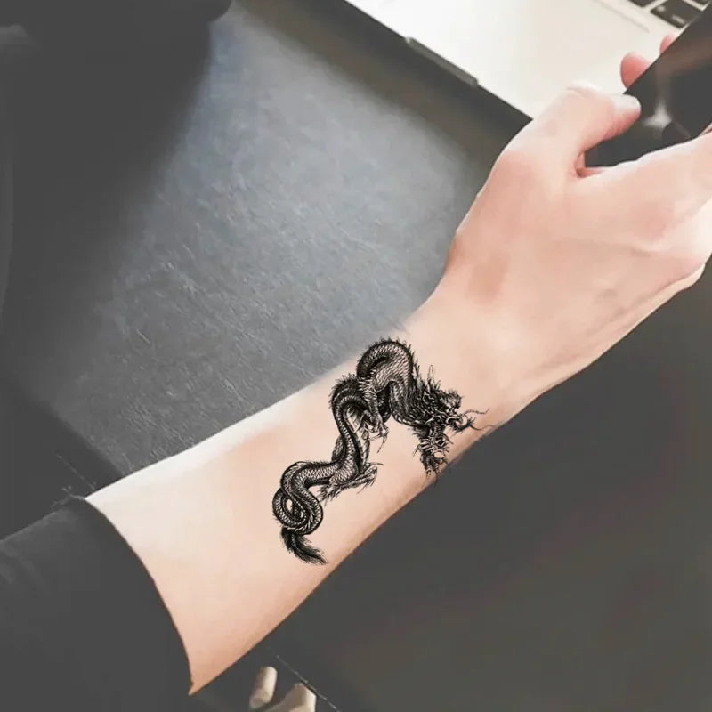 Mandala Henna Whale Feather Temporary Tattoo Stickers | Body Art Temporary Tattoo Sticker Nixie
