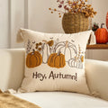 Pumpkin Tufted Throw Pillow Cover | Autumn Fall Cushion Décor Throw Pillow Cover Nixie 45x45cm-B