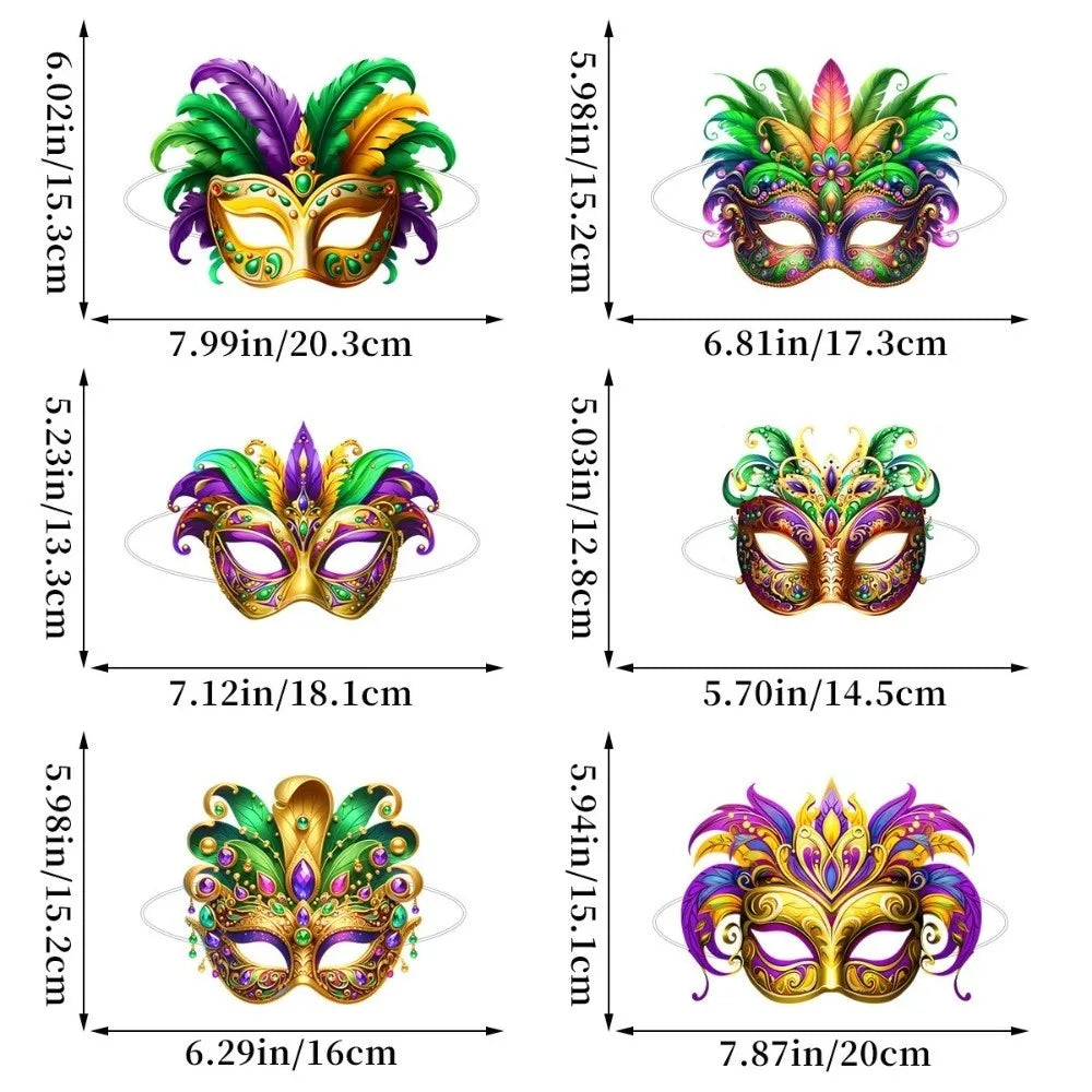 6-Pack Venetian Masquerade Masks – DIY Paper Carnival Set Masquerade Mask Set Nixie