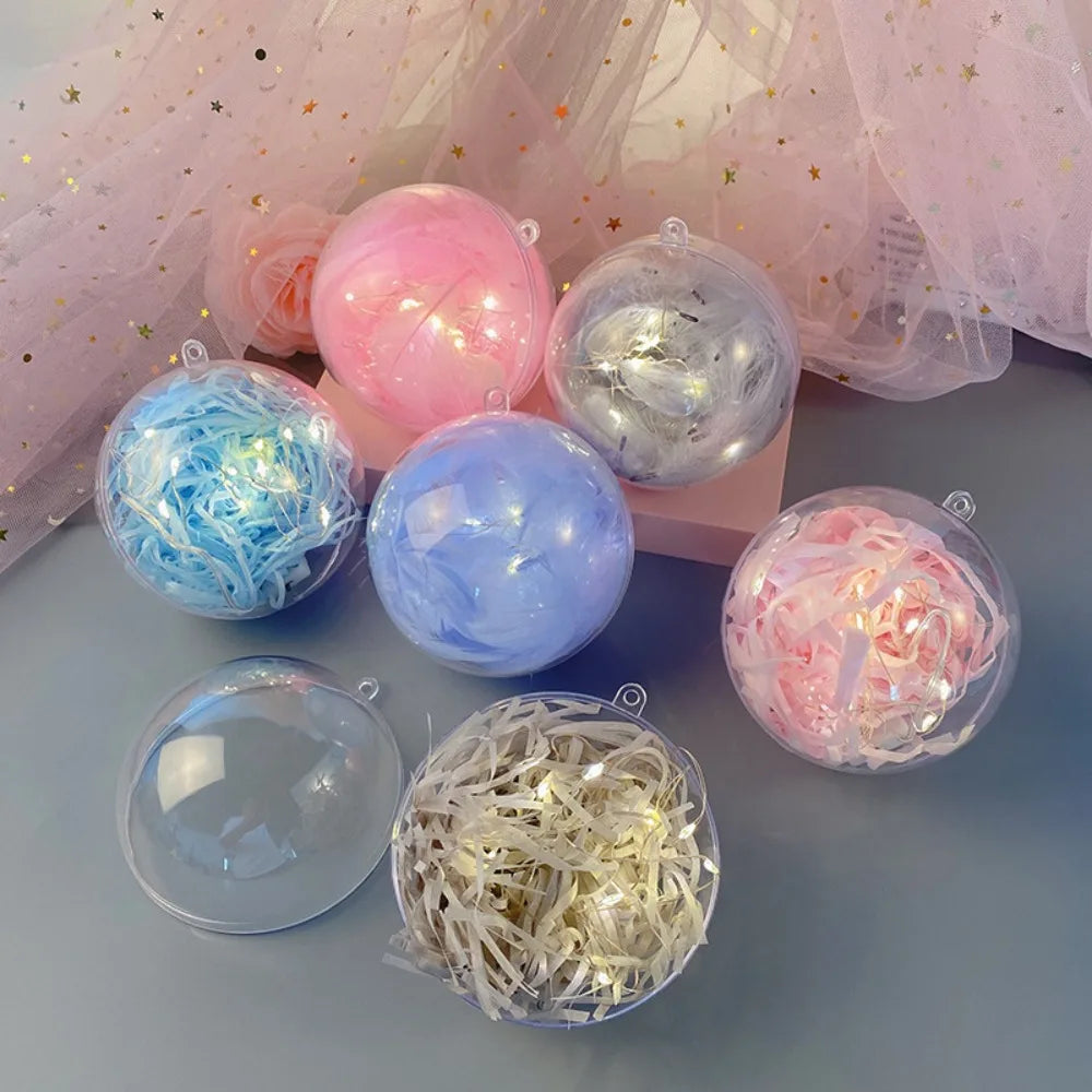 10PCS DIY Fillable Ball Ornaments – Christmas & Party Decoration Christmas Ball Ornaments Nixie