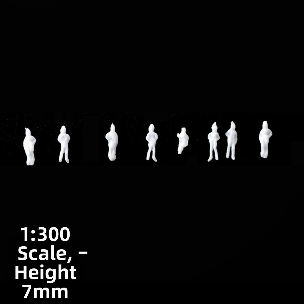 Miniature Scale Model People Figures White Plastic 10/100pcs