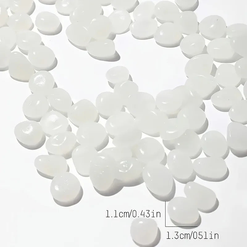 100pcs Glow in the Dark Pebbles – Garden, Landscape & Flower Pots Decorative Garden Pebbles Nixie