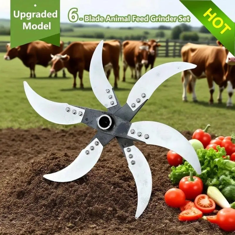 6-Blade Manganese Steel Cutter Head for Vegetable & Forage Chopper