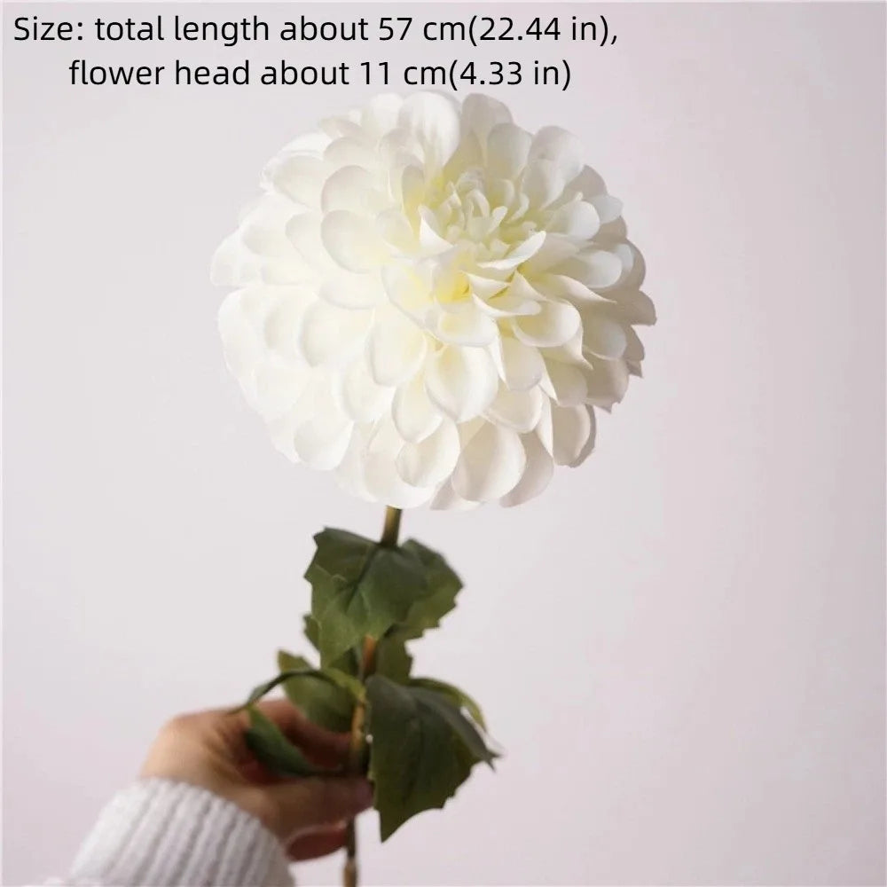 Silk Artificial Dahlia Flowers Pink Faux Floral Bouquet Decor Artificial Silk Flowers Nixie
