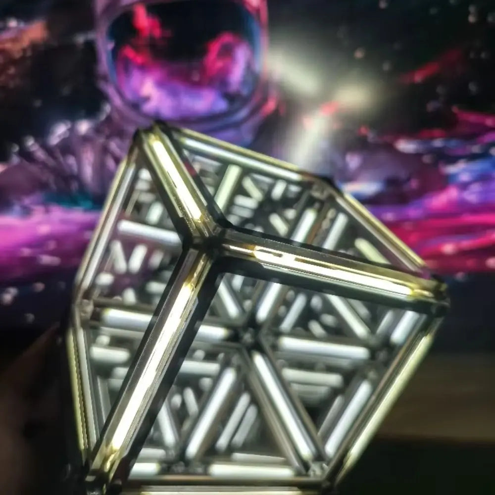 Maglev Hypercube 4D LED Desktop Night Light – Cube Lamp LED Desktop Night Light Nixie