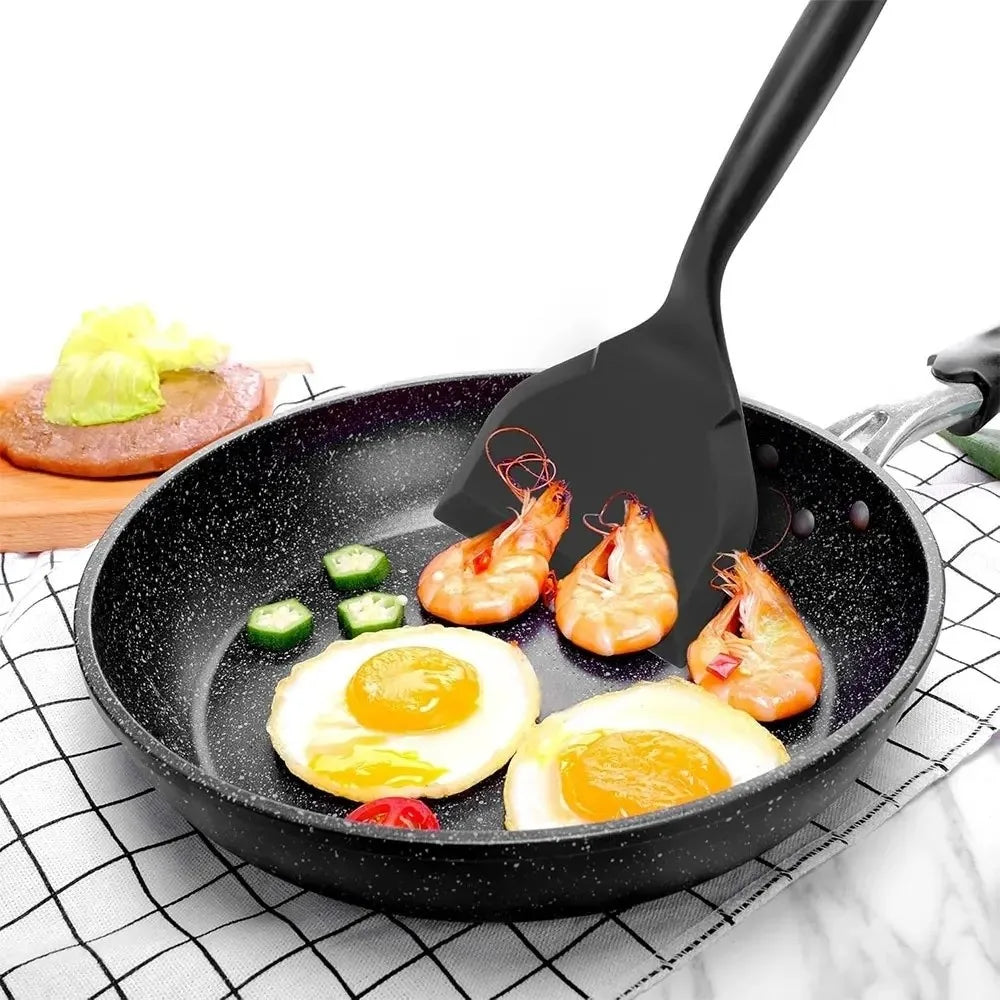 Wide Silicone Spatula – Heat-Resistant Nonstick Turner Silicone Kitchen Spatula Nixie