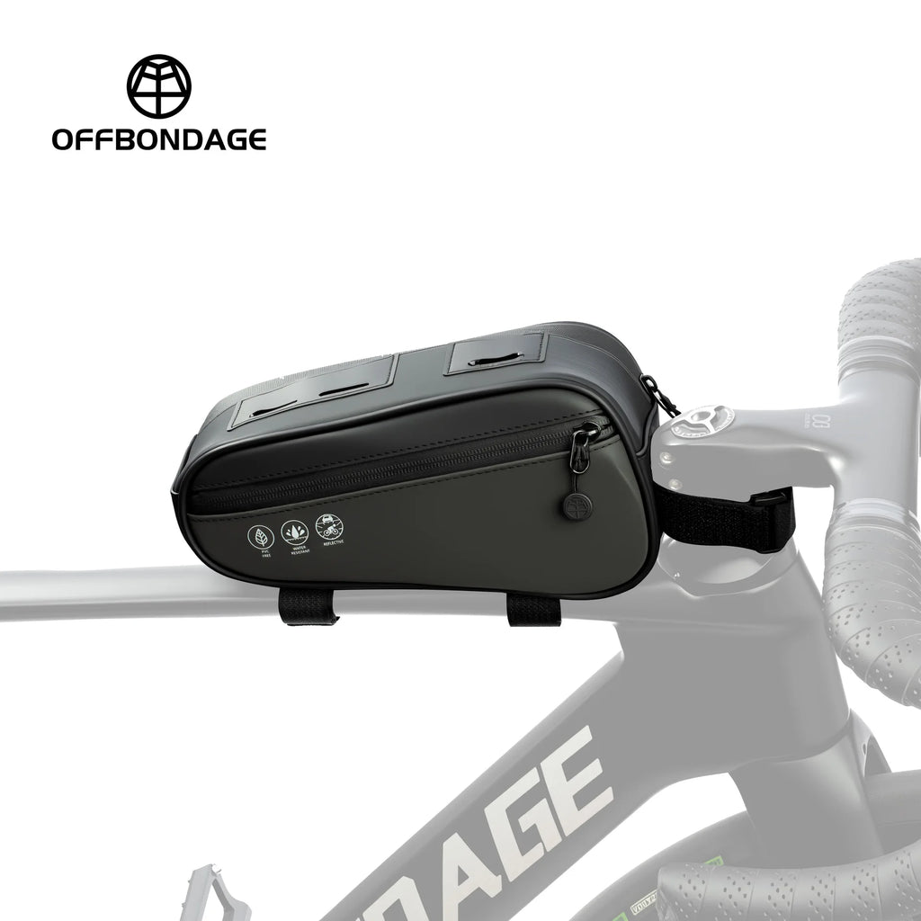 OFFBONDAGE Ultralight Bike Top Tube Frame Bag | MTB Cycling Bicycle Frame Bag Nixie Black