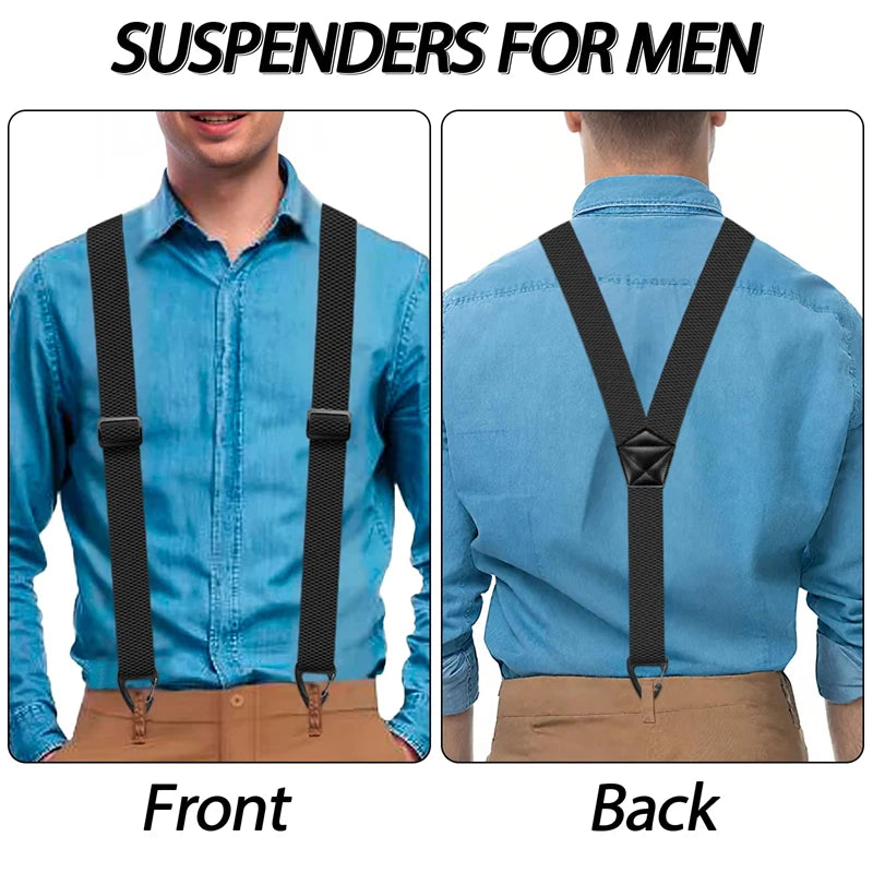 Hidden Suspenders 4cm Elastic Y-Back Braces Men Women Unisex Elastic Suspenders Nixie