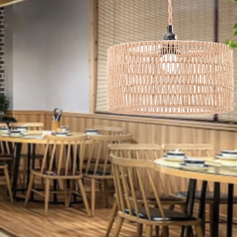 Paper Rope Woven Pendant Lampshade – Boho Chandelier Shade Pendant Lampshade Nixie