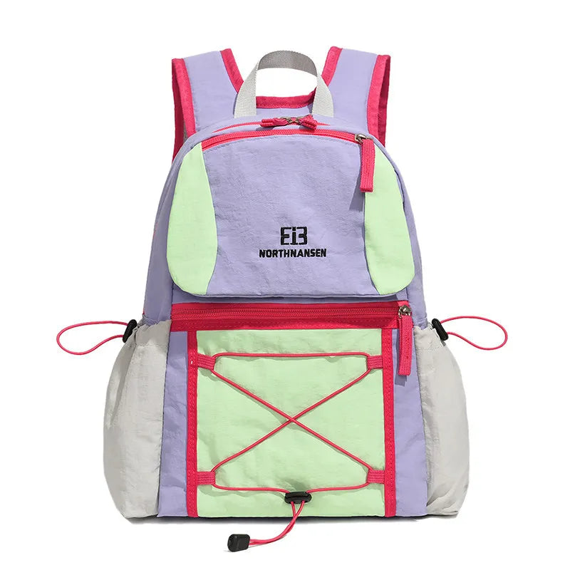 Japanese Color-Block Waterproof Backpack – Unisex Nylon Bag Casual Backpack Nixie