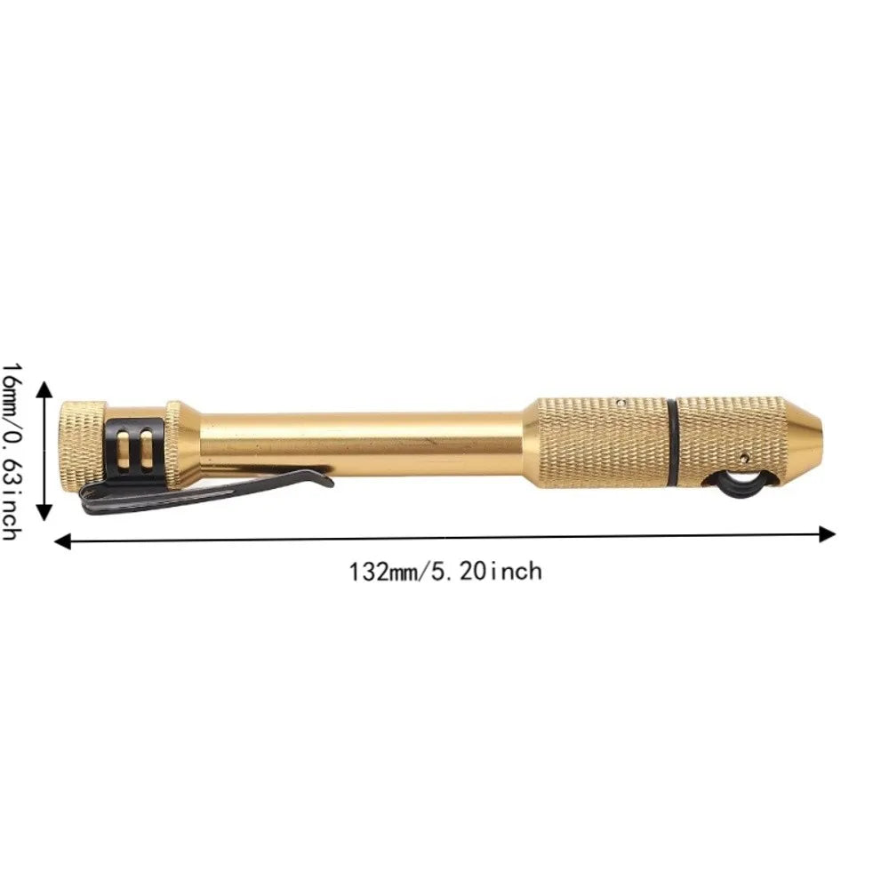 TIG Welding Wire Feed Pen – Aluminum Alloy, Gold Knurled Grip