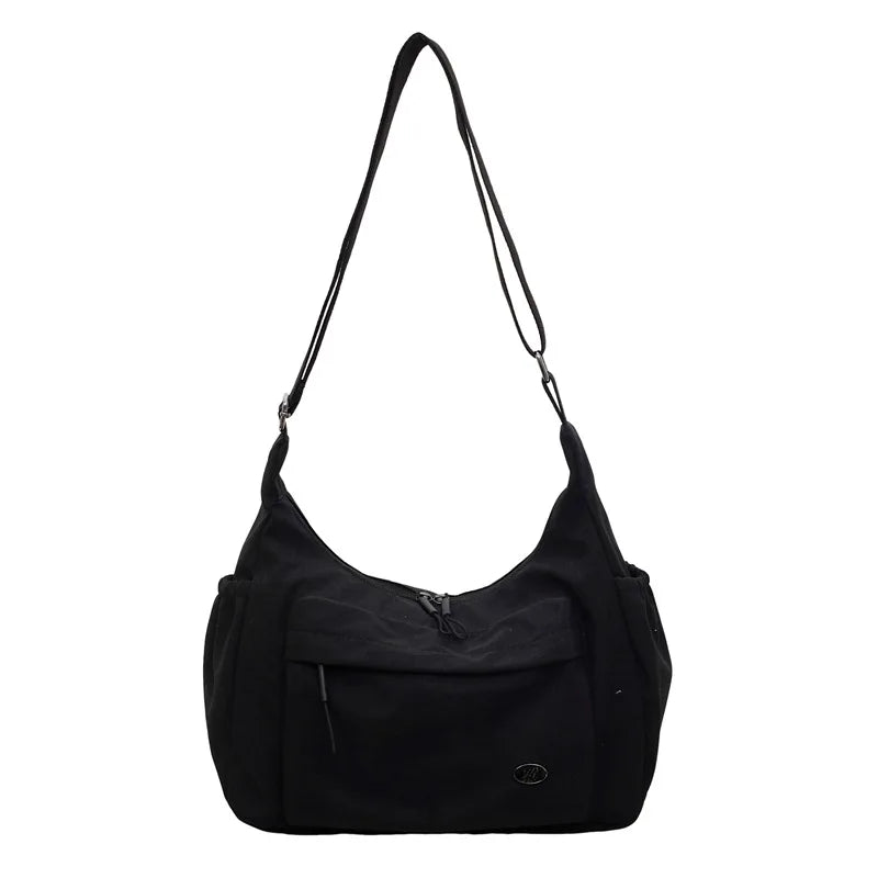Korean Minimalist Lightweight Crossbody Tote Bag for Women Crossbody Tote Bag Nixie BB-1393Black