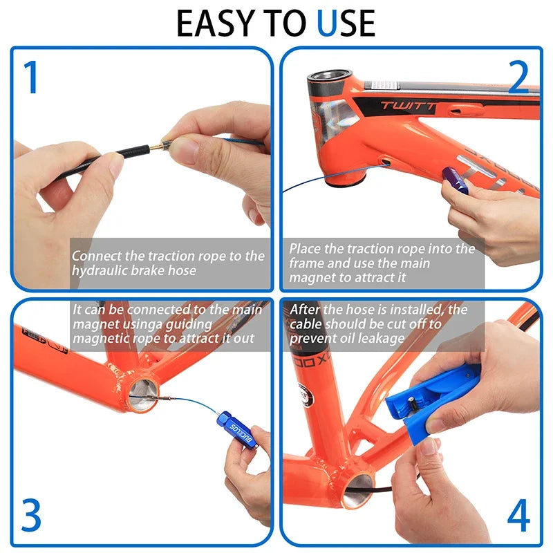BUCKLOS Internal Bike Cable Routing Tool – MTB & Road Frames Bike Cable Routing Tool Nixie