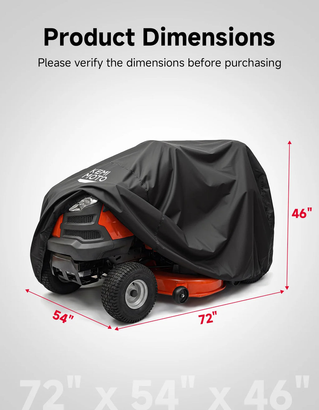 Riding Lawn Mower Cover 54" Deck – Windproof 420D Oxford Fabric Lawn Mower Cover Nixie