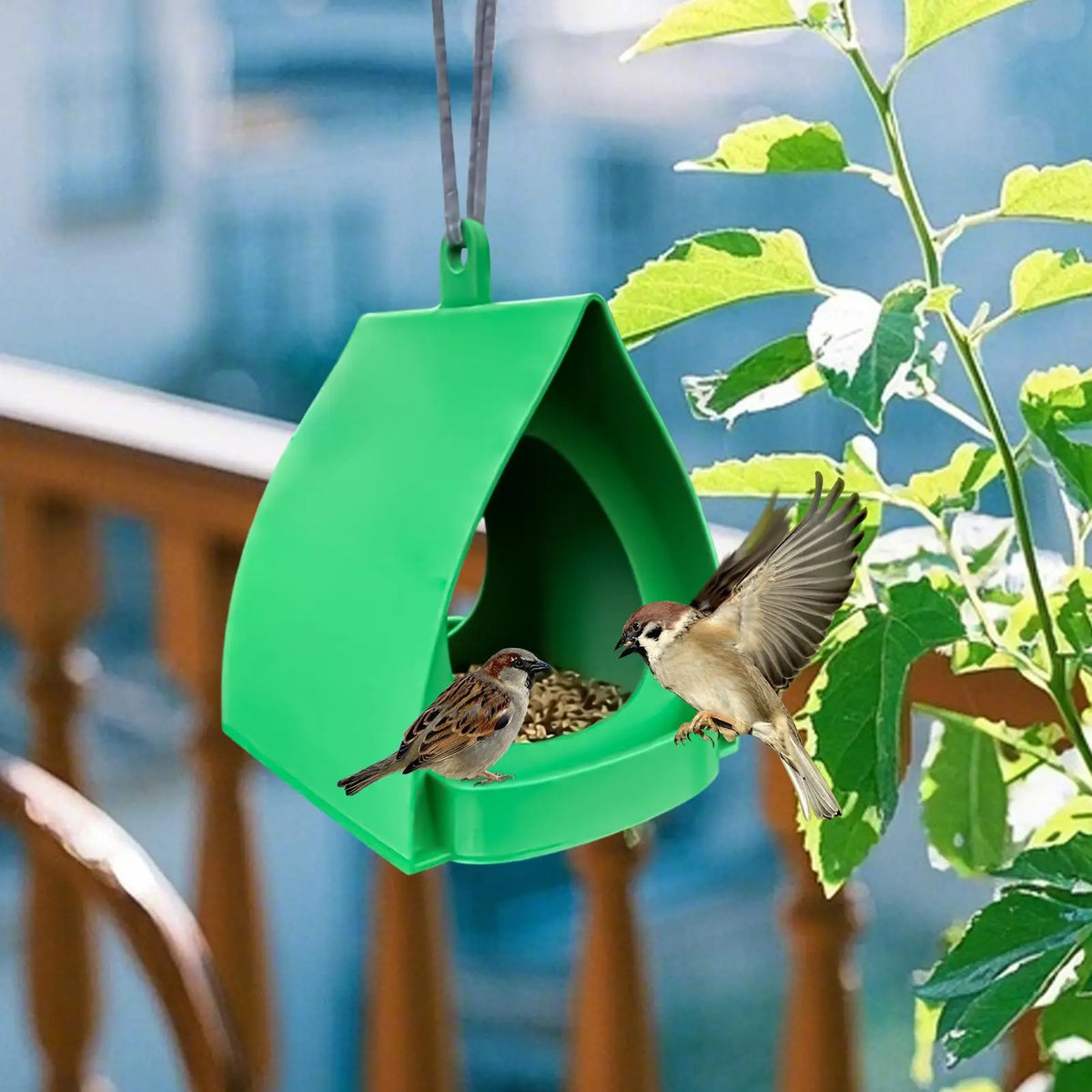 Hut Shape Hanging Outdoor Bird Feeder – Rainproof Design Outdoor Bird Feeder Nixie