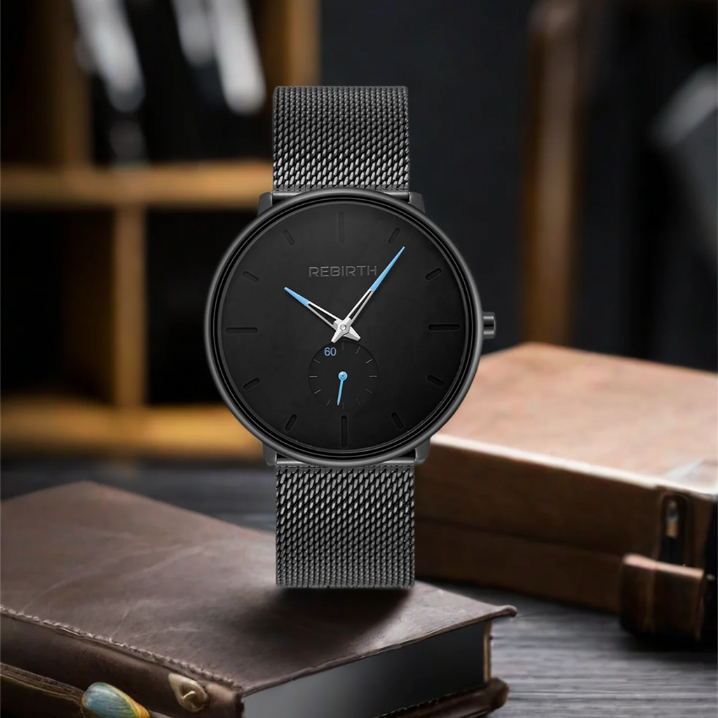 REBIRTH Men's Retro Art Quartz Watch – Magnetic Steel Strap Men's Quartz Watch Nixie