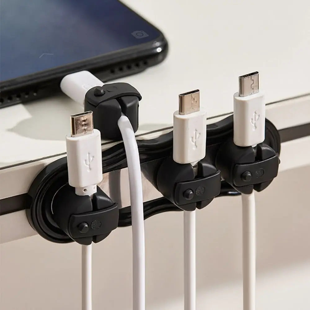 Magnetic Cable Organizer – Self-Adhesive Desktop Cord Holder