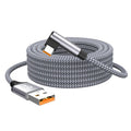 6A USB-C Right Angle Fast Charge Cable 3m 5m | Type-C Elbow USB-C Charging Cable Nixie 3 M Grey