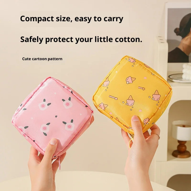 Portable Sanitary Pad Storage Pouch – Cute Cartoon Organizer Organizer Pouch Nixie