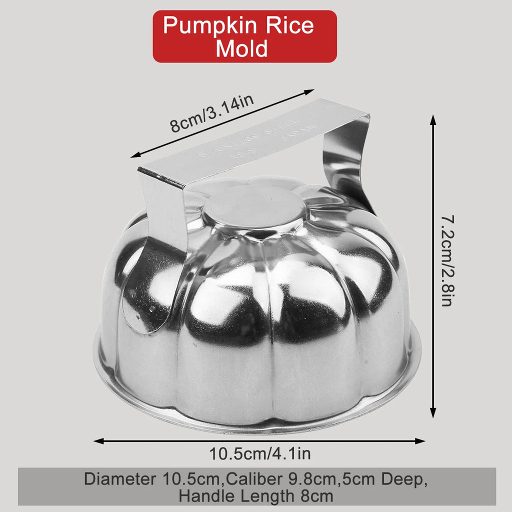 Pumpkin Onigiri Mold – 304 Stainless Steel Rice Ball Shaper Rice Ball Mold Nixie