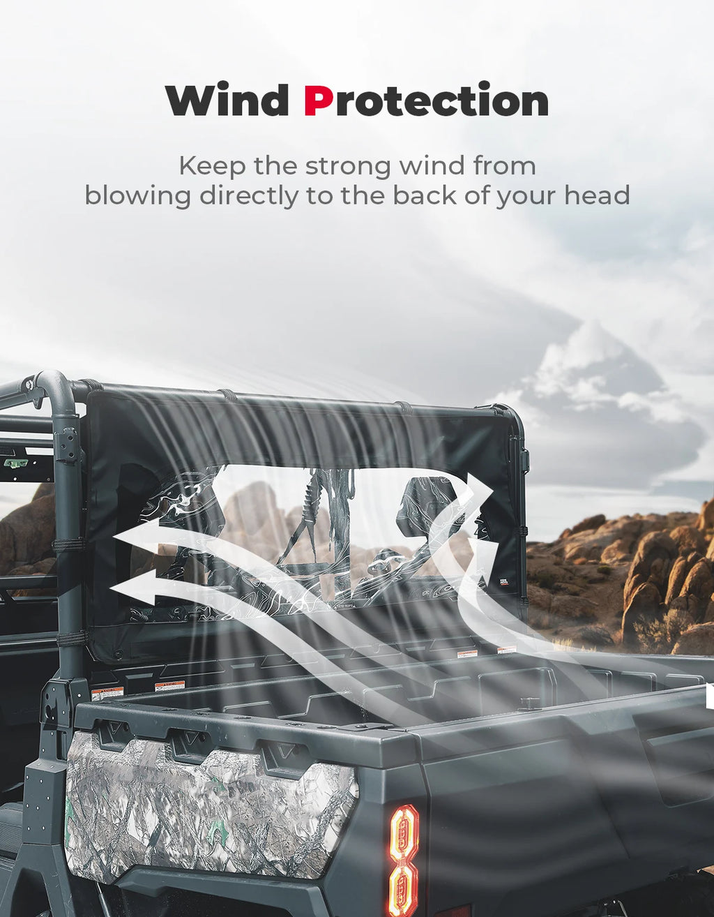 Soft Rear Windshield CFMOTO UForce 1000/1000 XL 2019-2025