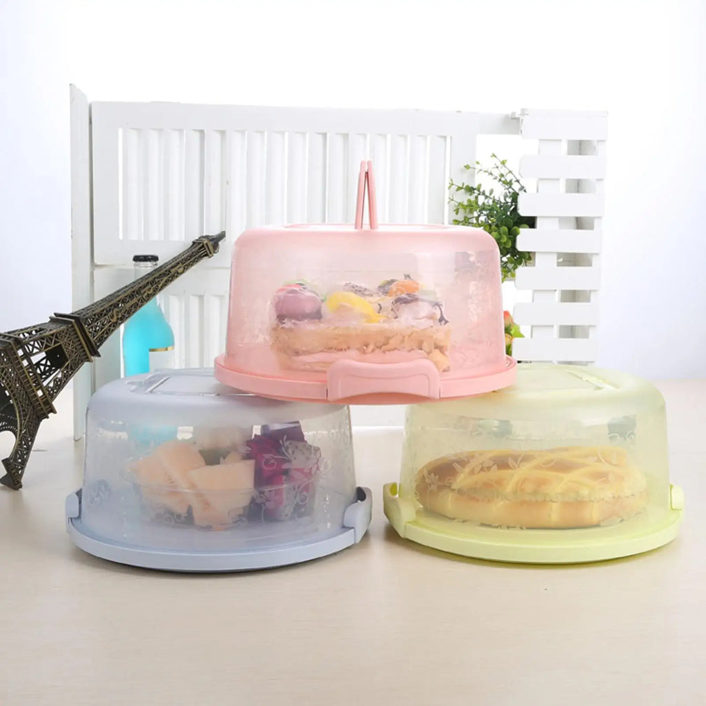 Transparent Dome Cake Carrier with Airtight Lid & Handle Cake Carrier Nixie