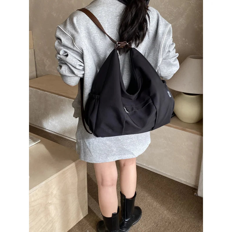 Nixie Large Canvas Tote Bag | Shoulder Backpack for Commuting Canvas Tote Bag Nixie