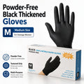 Disposable Black Nitrile Gloves – Latex Free | 10/50/100 PCS Disposable Nitrile Gloves Nixie M 10pcs