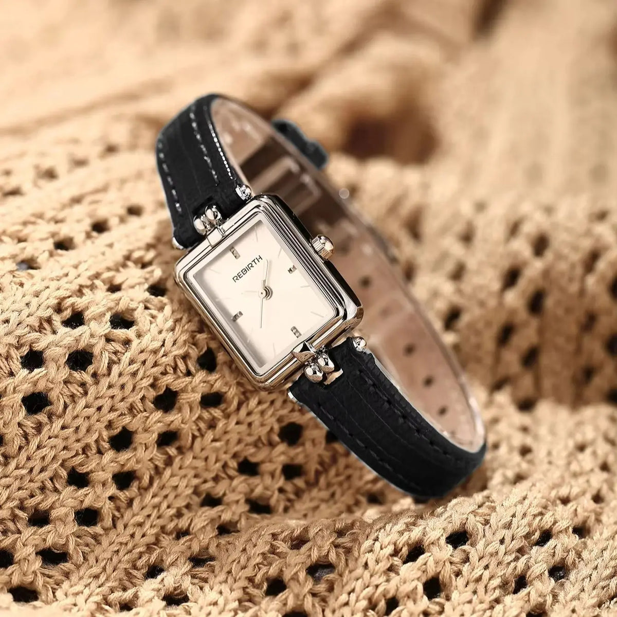 REBIRTH Roman Scale Quartz Watch | Leather Band Minimalist Quartz Wrist Watch Nixie