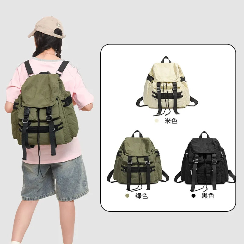 Lightweight Nylon Water-Repellent Backpack 20-35L Travel Bag Travel Backpack Nixie