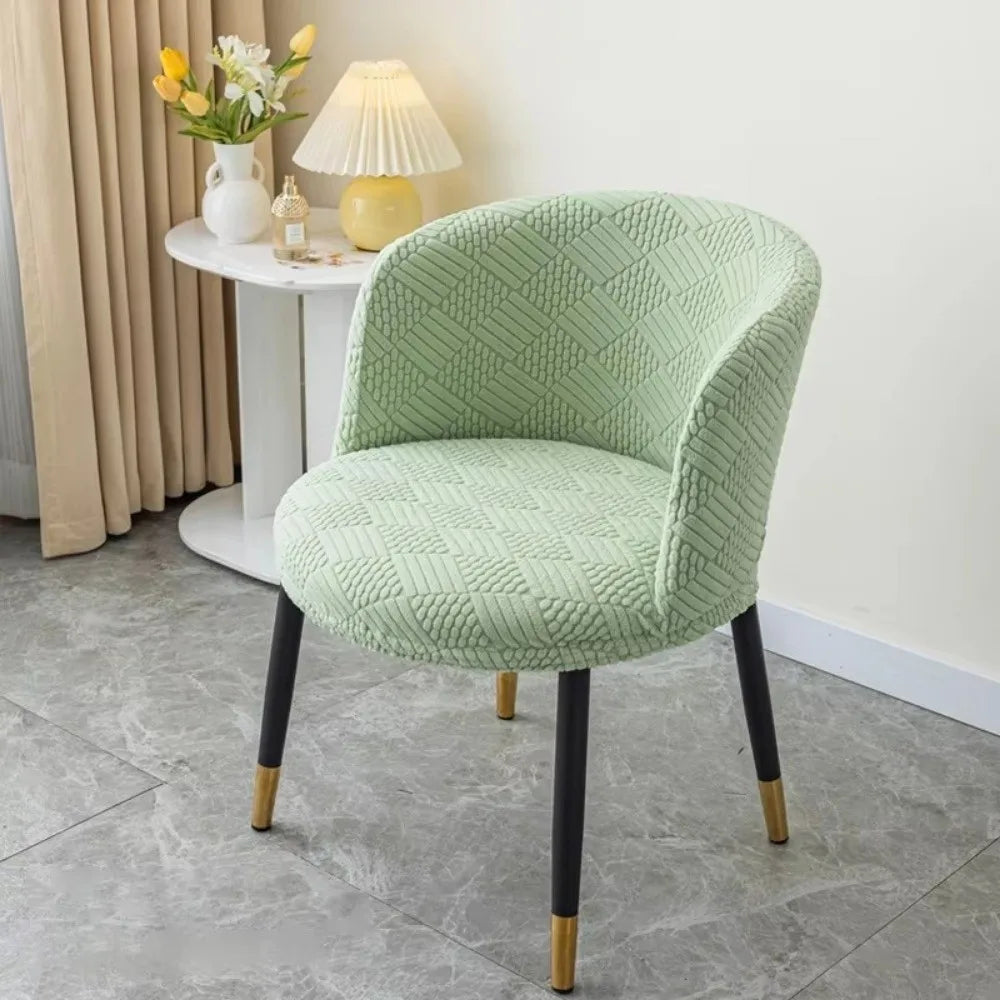 Nordic Elastic Curved Armchair Cover 3D Jacquard Chair Slipcover Chair Slipcover Nixie