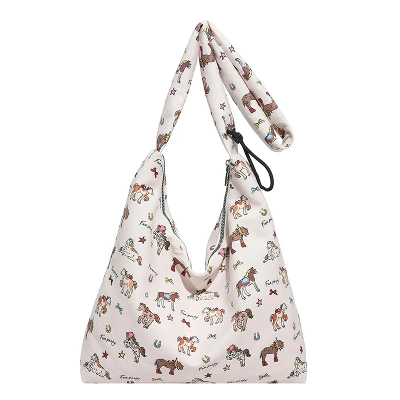 Large Floral Canvas Tote Bag – Shoulder & Crossbody for Women Canvas Tote Bag Nixie