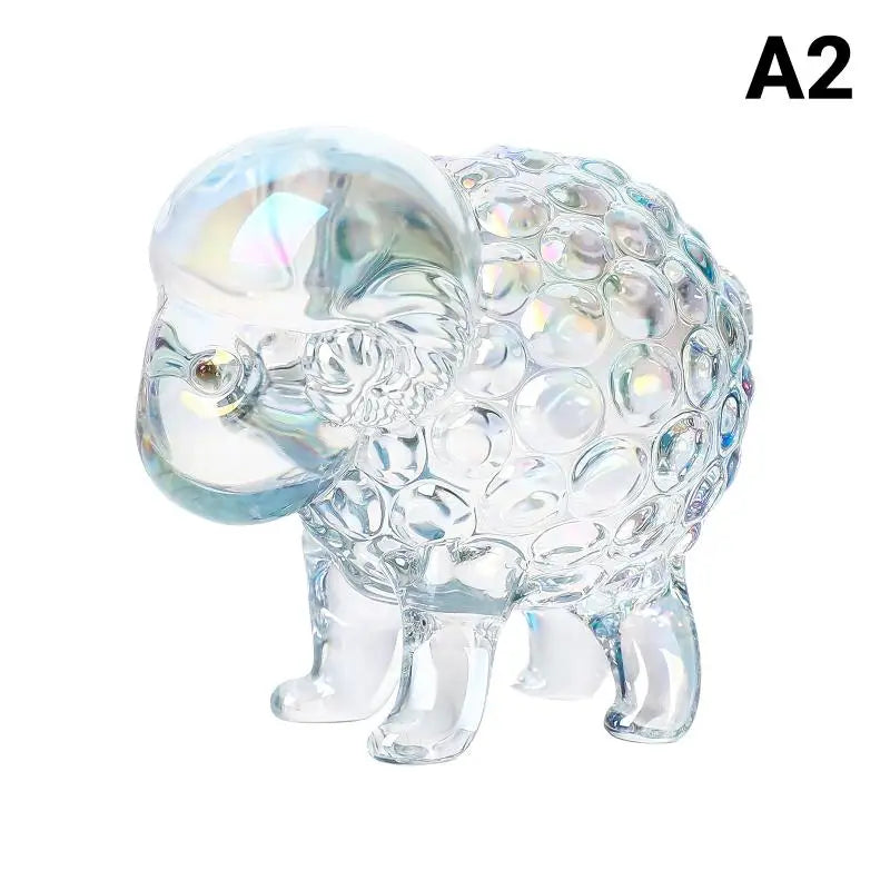 Crystal Zodiac Sheep Statue 2027 Lucky Figurine Home Decor Gift