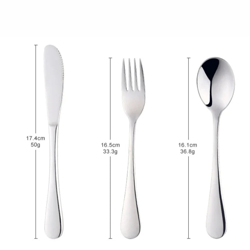 Kids Stainless Steel Cutlery Set – Knife, Fork & Spoon 3-Piece Kids Cutlery Set Nixie