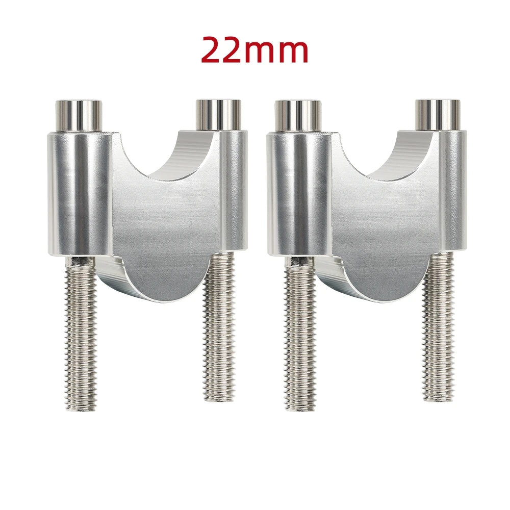 CNC Aluminum Motorcycle Handlebar Riser Clamp 22mm 28mm Handlebar Riser Clamp Nixie 22mm Sliver