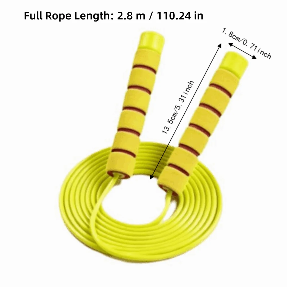 Adjustable Jump Rope with Foam Handles – Lightweight Skipping Rope Fitness Jump Rope Nixie