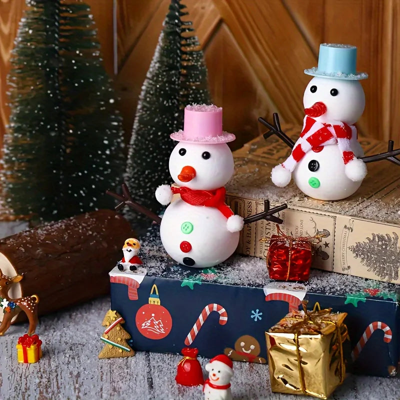 11-Piece DIY Snowman Craft Kit – Christmas Clay Ornament Set Holiday Craft Kit Nixie