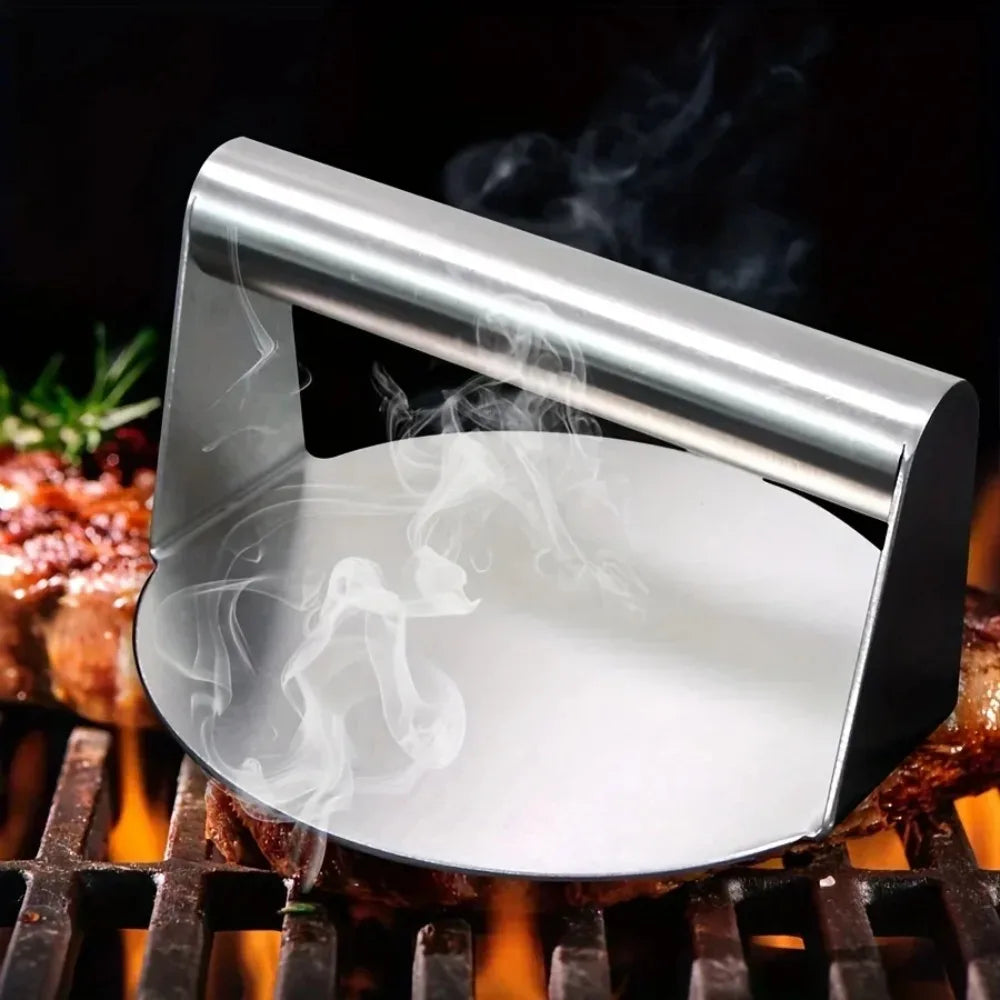 Stainless Steel Smash Burger Press – Non-Stick Patty Maker Burger Press Nixie
