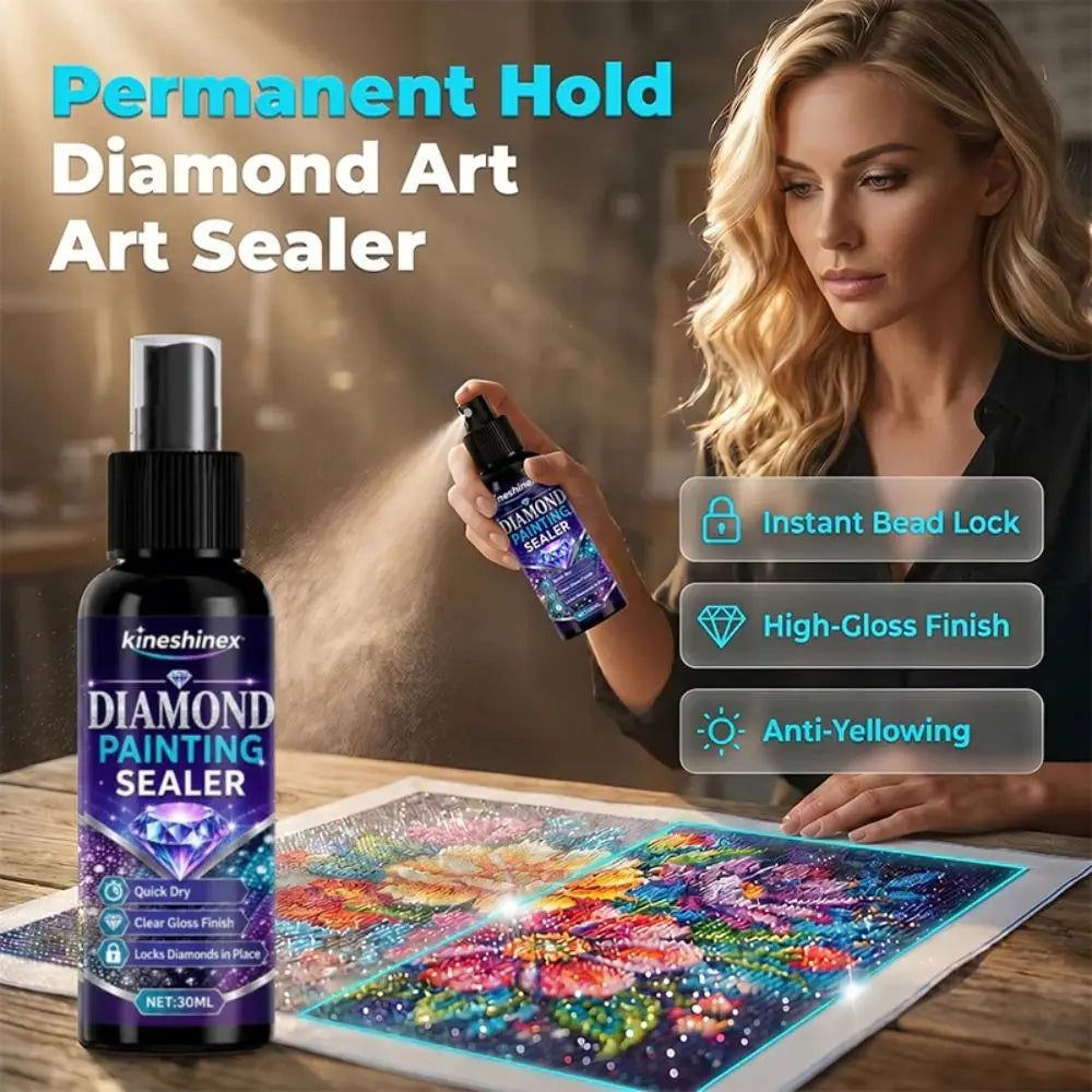 Diamond Painting Sealer Spray – Quick-Dry Glossy Finish Craft Sealer Spray Nixie