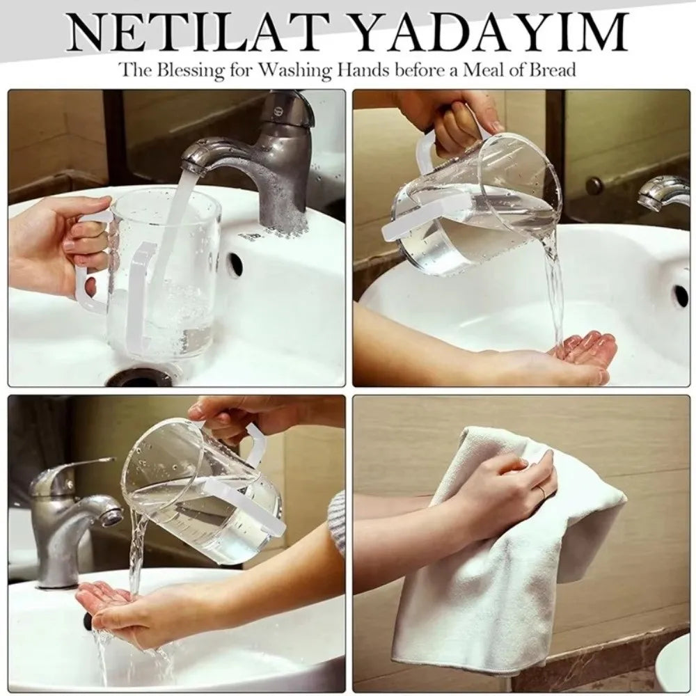 Netilat Yadayim Acrylic Wash Cup – Large Transparent Prayer Cup