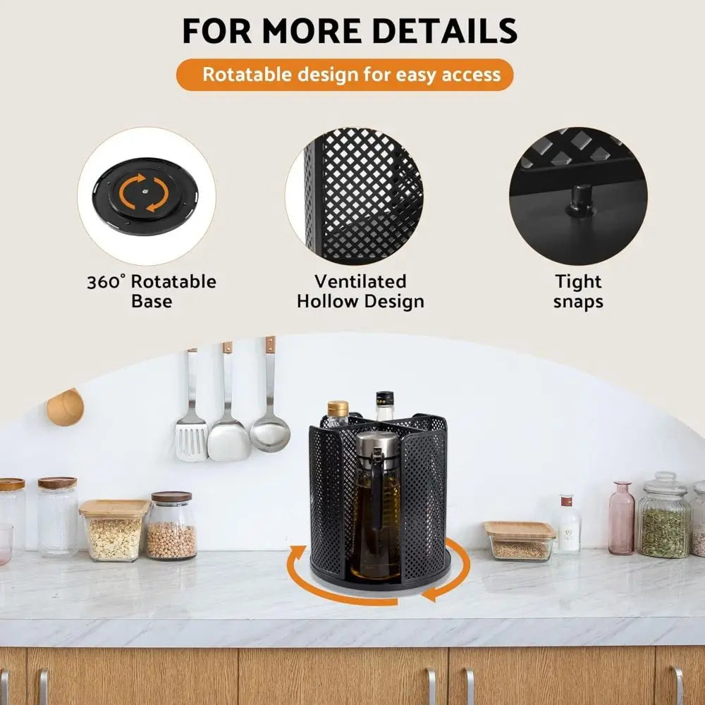 Rotating Paper Cup Dispenser – 4-Compartment Lid Holder